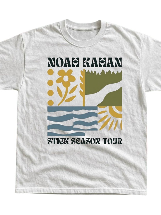 Gildan Tops - Noah Kahan "Stick Season Tour" Casual Graphic Tee